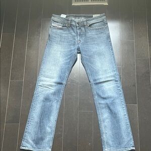 Men's Straight Fit Denim Jeans - Light Blue